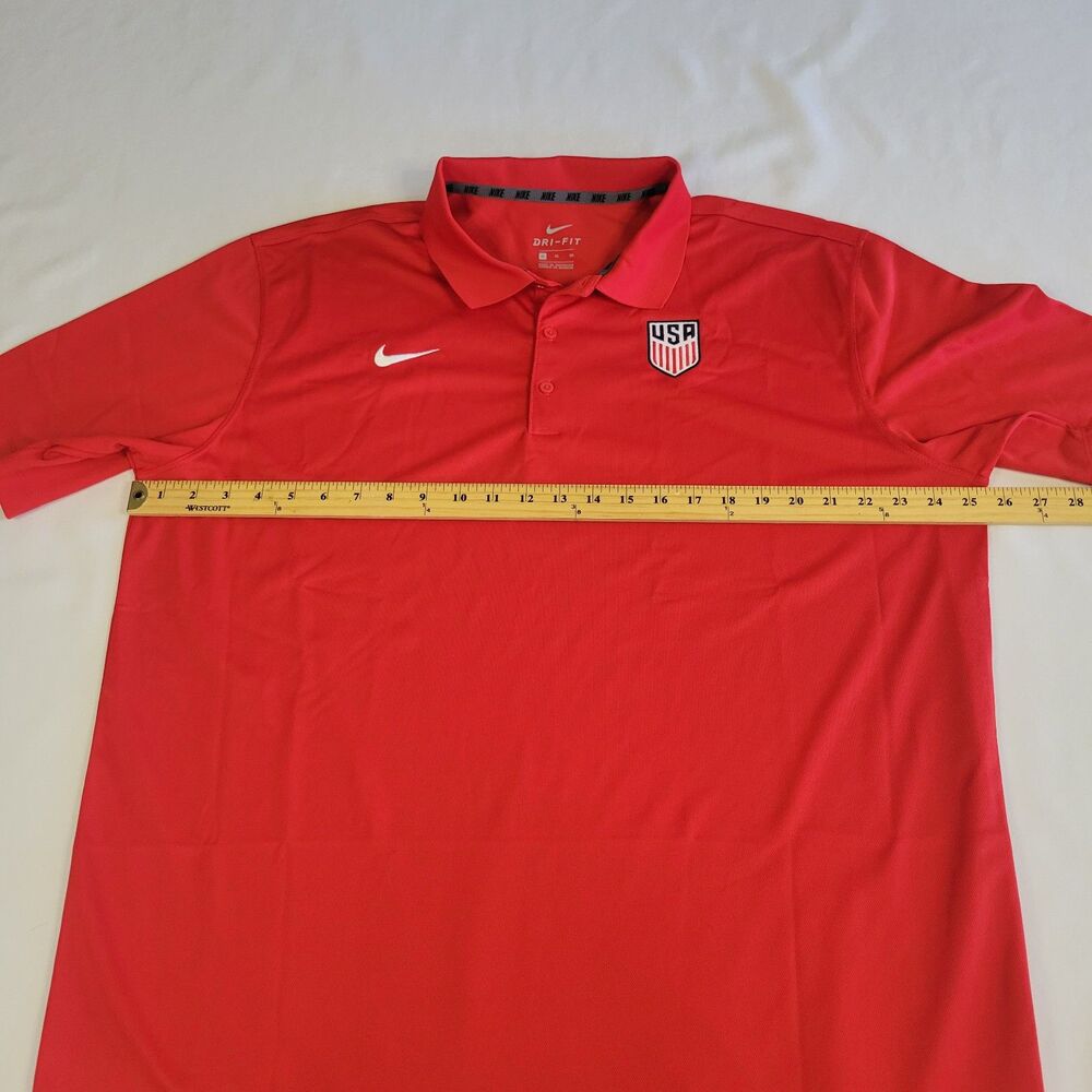 Mens XL Nike Dri-Fit Olympics Team USA Red Varsity Polo Shirt Basketball Soccer - Picture 11 of 16